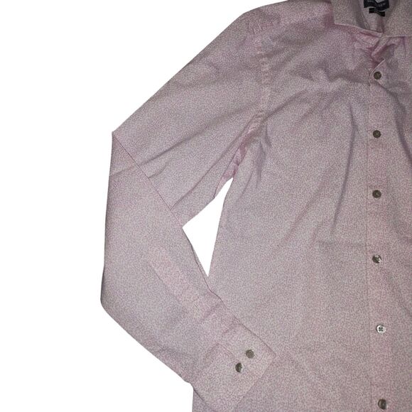 Van Heusen Dress Shirt Mens 14.5 32/33 Pink Slim Fit Stretch Stain Shield Wrinkl - Picture 3 of 11
